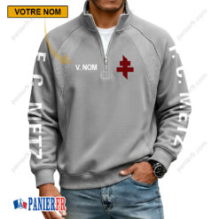 FC Metz – Sweat demi-zippé Nouvelle Version Avec Nom Personnalisé