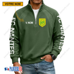 FC Nantes – Sweat demi-zippé Nouvelle Version Avec Nom Personnalisé