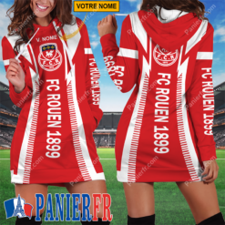 FC Rouen 1899 – Robe hoodie femme Édition spéciale Avec Nom Personnalisé