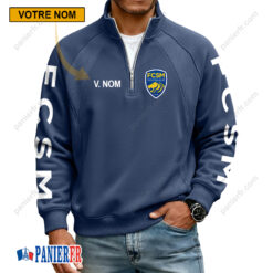 FC Sochaux-Montbéliard – Sweat demi-zippé Nouvelle Version Avec Nom Personnalisé