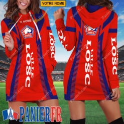 LOSC Lille – Robe hoodie femme Édition spéciale Avec Nom Personnalisé