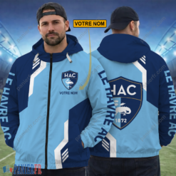 Le Havre AC – Hoodie ZipFlex Nouvelle édition avec nom personnalisé