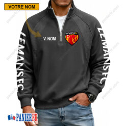 Le Mans FC – Sweat demi-zippé Nouvelle Version Avec Nom Personnalisé