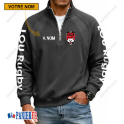 Lyon OU – Sweat demi-zippé Nouvelle Version Avec Nom Personnalisé