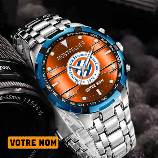 Montpellier HSC – Montre Aurora Nouvelle édition Avec Nom Personnalisé Montpellier HSC – Montre Aurora Nouvelle édition Avec Nom Personnalisé