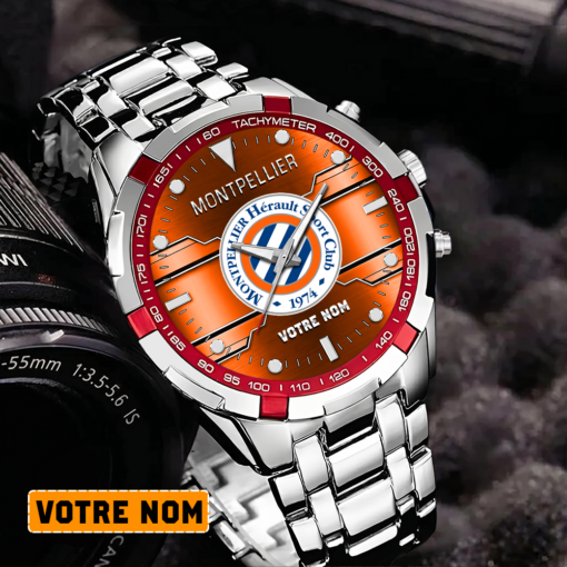 Montpellier HSC – Montre Aurora Nouvelle édition Avec Nom Personnalisé Montpellier HSC – Montre Aurora Nouvelle édition Avec Nom Personnalisé