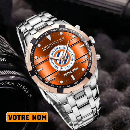 Montpellier HSC – Montre Aurora Nouvelle édition Avec Nom Personnalisé Montpellier HSC – Montre Aurora Nouvelle édition Avec Nom Personnalisé