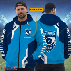 Montpellier Hérault Rugby – Hoodie ZipFlex Nouvelle édition avec nom personnalisé