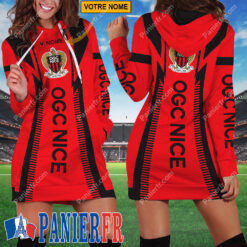 OGC Nice – Robe hoodie femme Édition spéciale Avec Nom Personnalisé