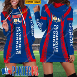 Olympique Lyonnais – Robe hoodie femme Édition spéciale Avec Nom Personnalisé