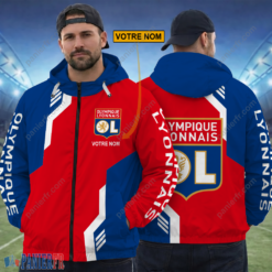 Olympique Lyonnais – Hoodie ZipFlex Nouvelle édition avec nom personnalisé