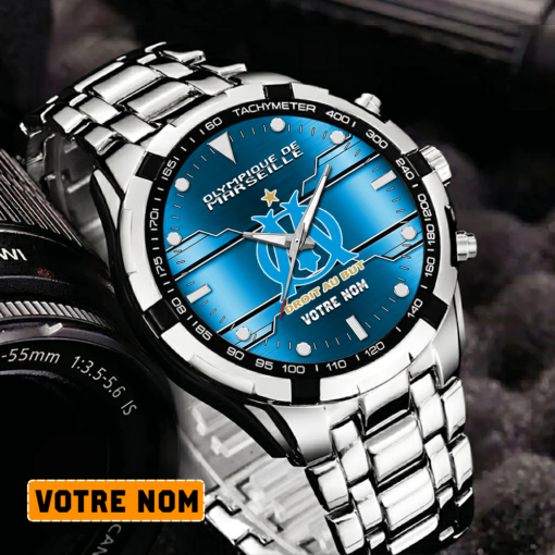 Olympique de Marseille – Montre Aurora Nouvelle édition Avec Nom Personnalisé Olympique de Marseille – Montre Aurora Nouvelle édition Avec Nom Personnalisé