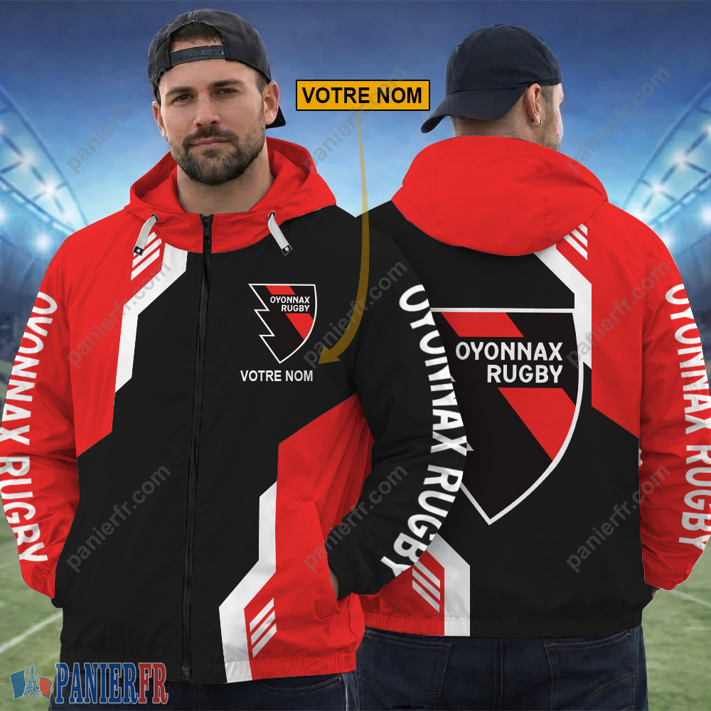 Oyonnax Rugby – Hoodie ZipFlex Nouvelle édition avec nom personnalisé Oyonnax Rugby – Hoodie ZipFlex Nouvelle édition avec nom personnalisé