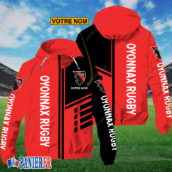 Oyonnax Rugby – Hoodie ZipFlex Nouveau style avec nom personnalisé