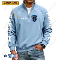 Paris FC – Sweat demi-zippé Nouvelle Version Avec Nom Personnalisé