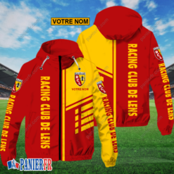 RC Lens – Hoodie ZipFlex Nouveau style avec nom personnalisé