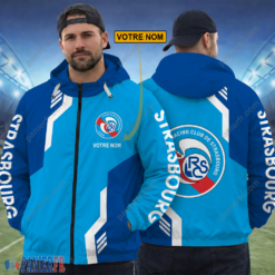 RC Strasbourg Alsace – Hoodie ZipFlex Nouvelle édition avec nom personnalisé