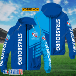 RC Strasbourg Alsace – Hoodie ZipFlex Nouveau style avec nom personnalisé