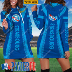 RC Strasbourg Alsace – Robe hoodie femme Édition spéciale Avec Nom Personnalisé