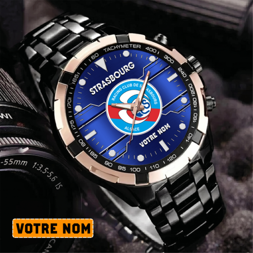 RC Strasbourg Alsace – Montre Aurora Nouvelle édition Avec Nom Personnalisé RC Strasbourg Alsace – Montre Aurora Nouvelle édition Avec Nom Personnalisé