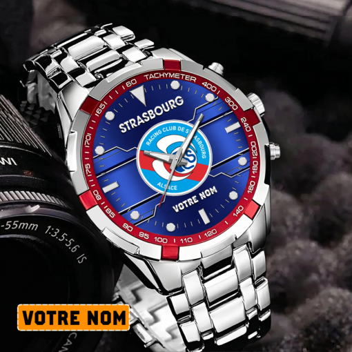 RC Strasbourg Alsace – Montre Aurora Nouvelle édition Avec Nom Personnalisé RC Strasbourg Alsace – Montre Aurora Nouvelle édition Avec Nom Personnalisé