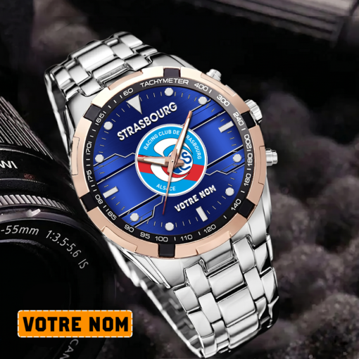 RC Strasbourg Alsace – Montre Aurora Nouvelle édition Avec Nom Personnalisé RC Strasbourg Alsace – Montre Aurora Nouvelle édition Avec Nom Personnalisé