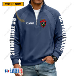 RC Toulonnais – Sweat demi-zippé Nouvelle Version Avec Nom Personnalisé