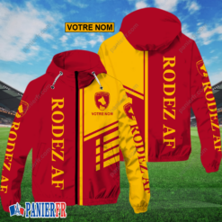 Rodez AF – Hoodie ZipFlex Nouveau style avec nom personnalisé