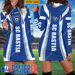 SC Bastia – Robe hoodie femme Édition spéciale Avec Nom Personnalisé