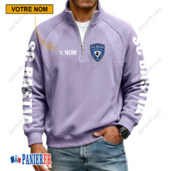 SC Bastia – Sweat demi-zippé Nouvelle Version Avec Nom Personnalisé