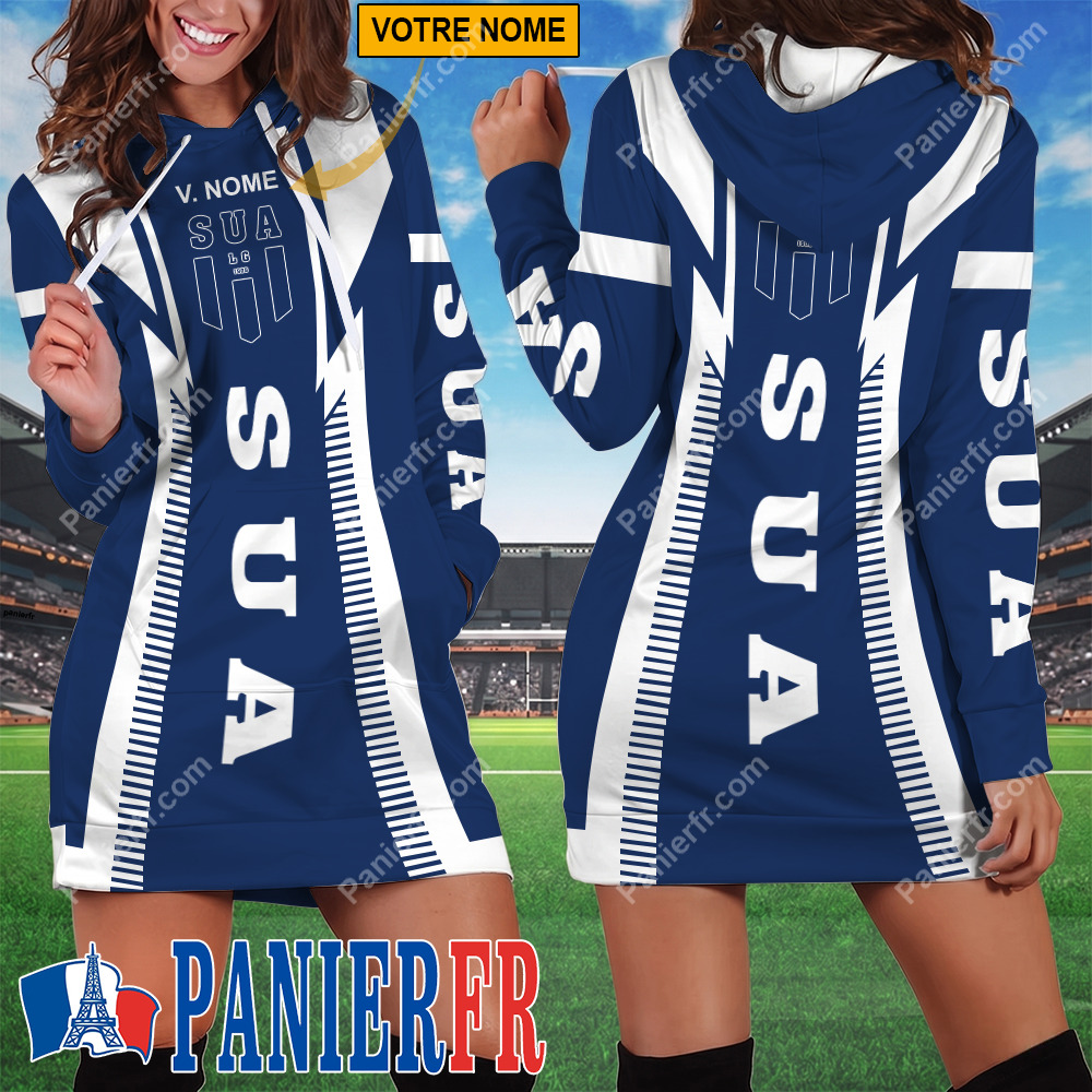 SU Agen – Robe hoodie femme Édition spéciale Avec Nom Personnalisé SU Agen – Robe hoodie femme Édition spéciale Avec Nom Personnalisé