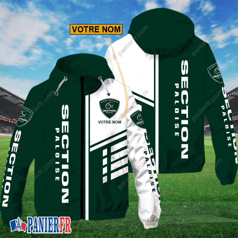 Section Paloise – Hoodie ZipFlex Nouveau style avec nom personnalisé Section Paloise – Hoodie ZipFlex Nouveau style avec nom personnalisé