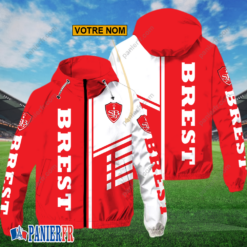Stade Brestois 29 – Hoodie ZipFlex Nouveau style avec nom personnalisé