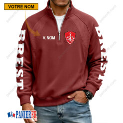 Stade Brestois 29 – Sweat demi-zippé Nouvelle Version Avec Nom Personnalisé
