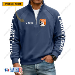 Stade Lavallois – Sweat demi-zippé Nouvelle Version Avec Nom Personnalisé