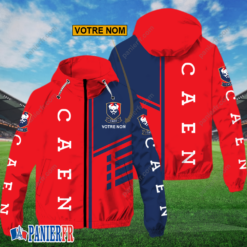 Stade Malherbe Caen – Hoodie ZipFlex Nouveau style avec nom personnalisé