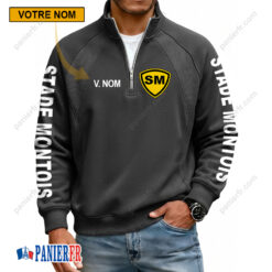 Stade Montois Rugby – Sweat demi-zippé Nouvelle Version Avec Nom Personnalisé