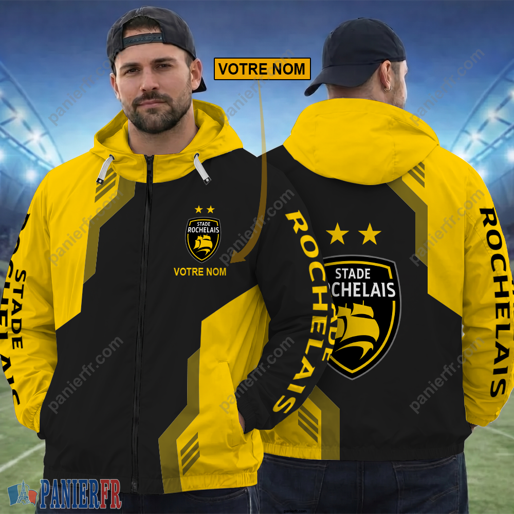 Stade Rochelais – Hoodie ZipFlex Nouvelle édition avec nom personnalisé Stade Rochelais – Hoodie ZipFlex Nouvelle édition avec nom personnalisé