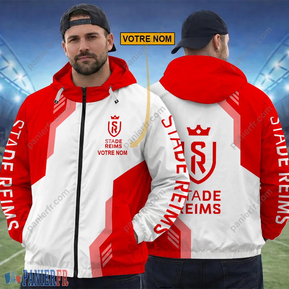 Stade de Reims – Hoodie ZipFlex Nouvelle édition avec nom personnalisé Stade de Reims – Hoodie ZipFlex Nouvelle édition avec nom personnalisé