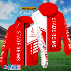 Stade de Reims – Hoodie ZipFlex Nouveau style avec nom personnalisé