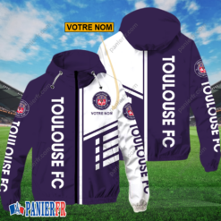 Toulouse FC – Hoodie ZipFlex Nouveau style avec nom personnalisé