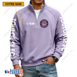 Toulouse FC – Sweat demi-zippé Nouvelle Version Avec Nom Personnalisé
