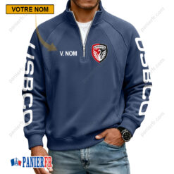 US Boulogne – Sweat demi-zippé Nouvelle Version Avec Nom Personnalisé