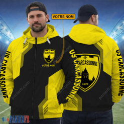 US Carcassonnaise – Hoodie ZipFlex Nouvelle édition avec nom personnalisé