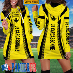 US Carcassonnaise – Robe hoodie femme Édition spéciale Avec Nom Personnalisé