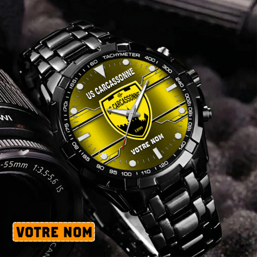 US Carcassonnaise – Montre Aurora Nouvelle édition Avec Nom Personnalisé US Carcassonnaise – Montre Aurora Nouvelle édition Avec Nom Personnalisé