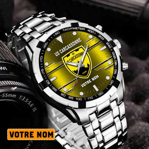US Carcassonnaise – Montre Aurora Nouvelle édition Avec Nom Personnalisé US Carcassonnaise – Montre Aurora Nouvelle édition Avec Nom Personnalisé