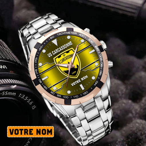 US Carcassonnaise – Montre Aurora Nouvelle édition Avec Nom Personnalisé US Carcassonnaise – Montre Aurora Nouvelle édition Avec Nom Personnalisé