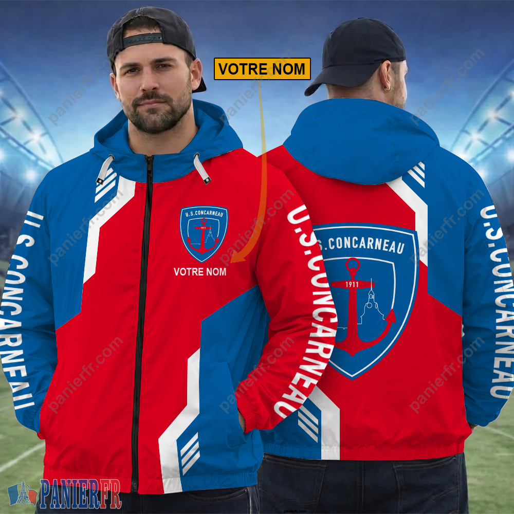US Concarneau – Hoodie ZipFlex Nouvelle édition avec nom personnalisé US Concarneau – Hoodie ZipFlex Nouvelle édition avec nom personnalisé