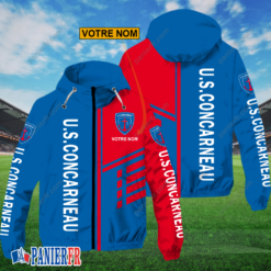 US Concarneau – Hoodie ZipFlex Nouveau style avec nom personnalisé